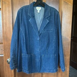 Talbots Jean Blazer 14